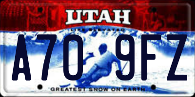 UT license plate A709FZ