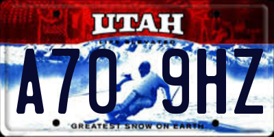 UT license plate A709HZ