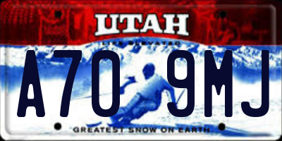 UT license plate A709MJ