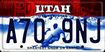 UT license plate A709NJ