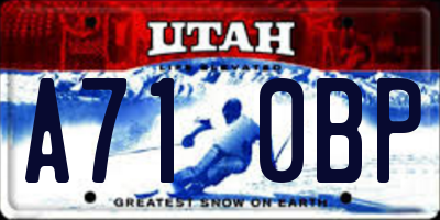 UT license plate A710BP