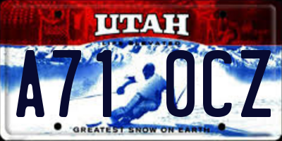 UT license plate A710CZ