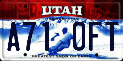 UT license plate A710FT