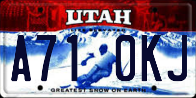 UT license plate A710KJ