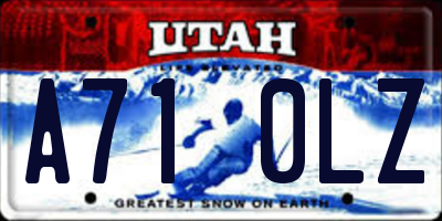 UT license plate A710LZ