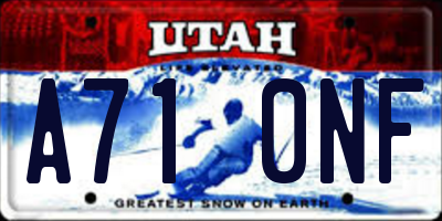 UT license plate A710NF