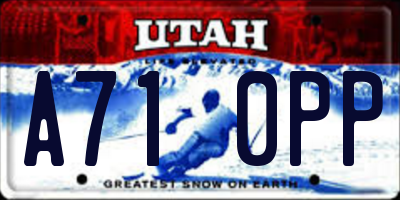 UT license plate A710PP