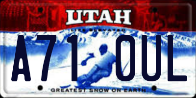 UT license plate A710UL