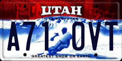 UT license plate A710VT