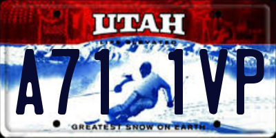 UT license plate A711VP