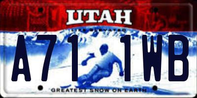 UT license plate A711WB