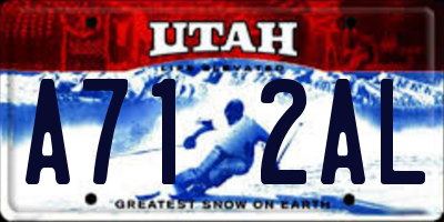 UT license plate A712AL