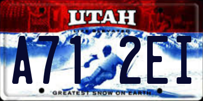 UT license plate A712EI