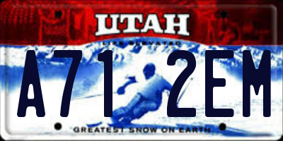 UT license plate A712EM