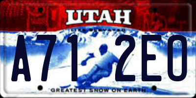UT license plate A712EO