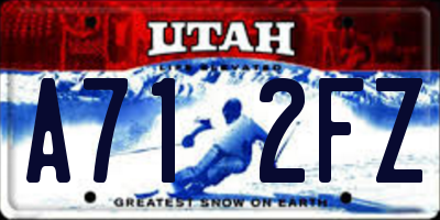 UT license plate A712FZ