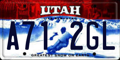 UT license plate A712GL