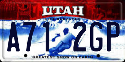 UT license plate A712GP