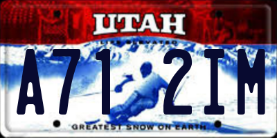UT license plate A712IM