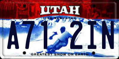 UT license plate A712IN