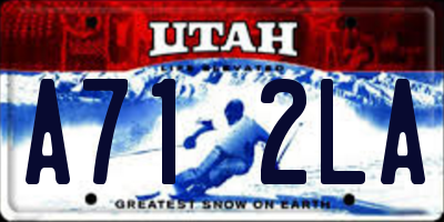 UT license plate A712LA