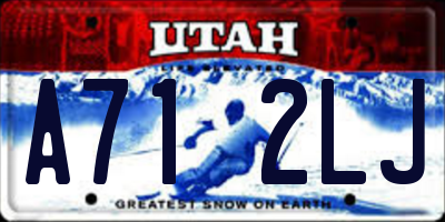 UT license plate A712LJ