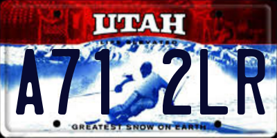 UT license plate A712LR