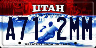 UT license plate A712MM