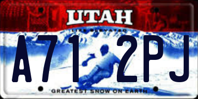 UT license plate A712PJ