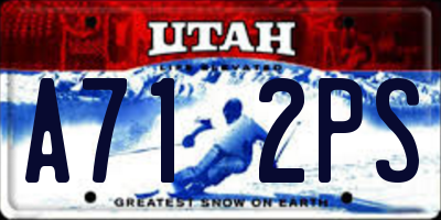 UT license plate A712PS