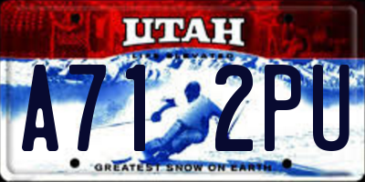UT license plate A712PU