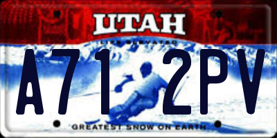 UT license plate A712PV