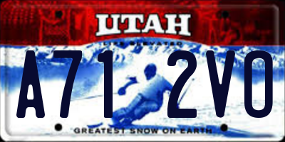 UT license plate A712VO