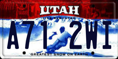 UT license plate A712WI