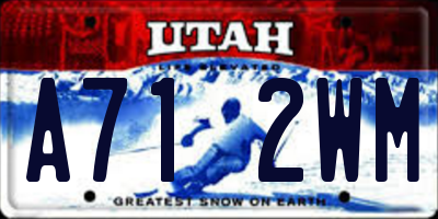 UT license plate A712WM
