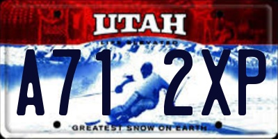 UT license plate A712XP