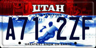 UT license plate A712ZF