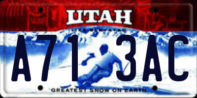 UT license plate A713AC