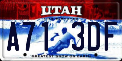 UT license plate A713DF