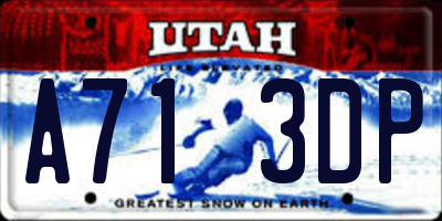 UT license plate A713DP