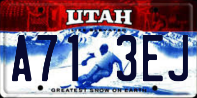 UT license plate A713EJ