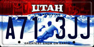UT license plate A713JJ