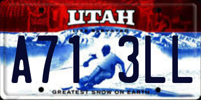 UT license plate A713LL