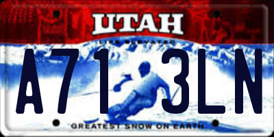UT license plate A713LN