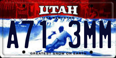 UT license plate A713MM