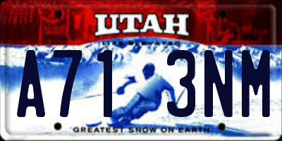 UT license plate A713NM