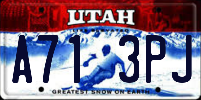 UT license plate A713PJ