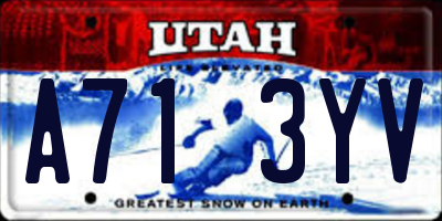 UT license plate A713YV