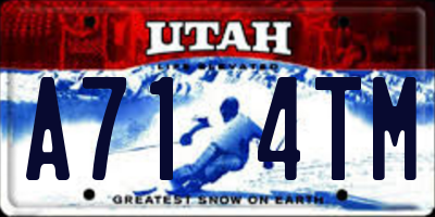 UT license plate A714TM