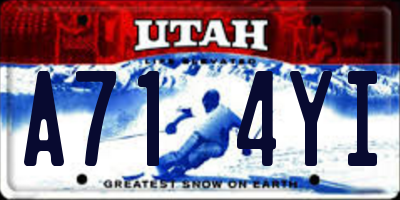 UT license plate A714YI